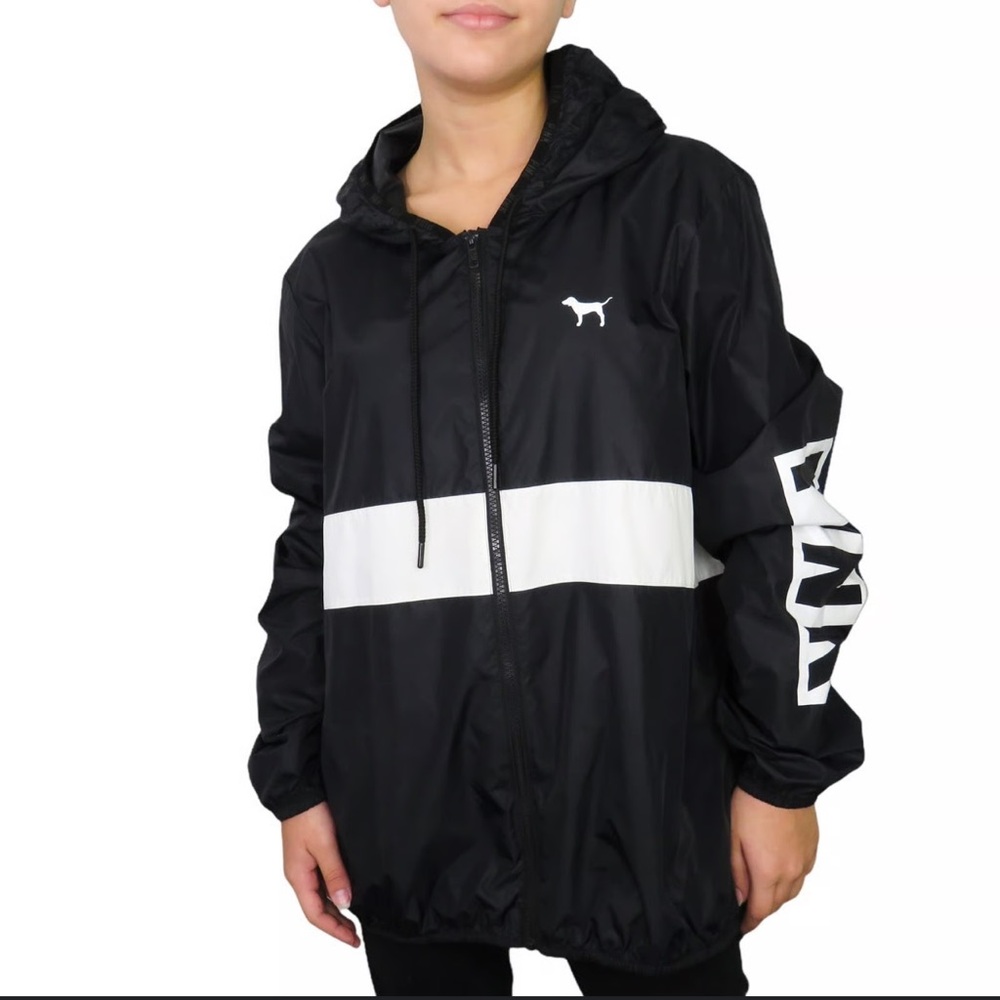 Victoria's Secret PINK Black and White Windbreaker